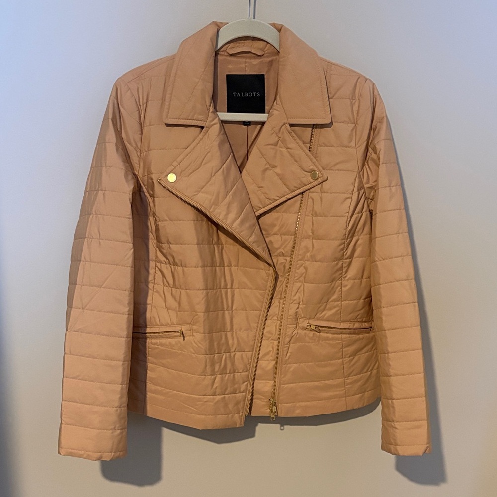 Talbots Women's Tan Quilted Puffer Jacket - M